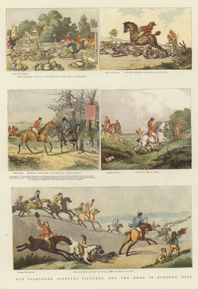 Altmodische Jagdbilder von Thomas Rowlandson